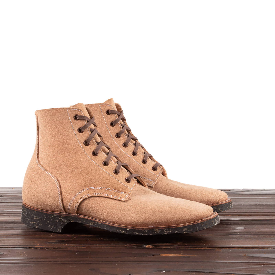Deep Dive - Clinch Yeager Boots in Natural Roughout Deep Dive