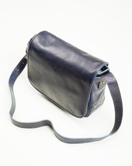 Y'2 Leather Small Mail Bag - Indigo Horse (BG-10-S) - Standard & Strange