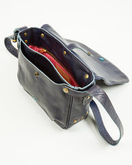 Y'2 Leather Small Mail Bag - Indigo Horse (BG-10-S) - Standard & Strange