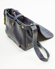 Y'2 Leather Small Mail Bag - Indigo Horse (BG-10-S) - Standard & Strange