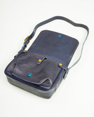 Y'2 Leather Small Mail Bag - Indigo Horse (BG-10-S) - Standard & Strange