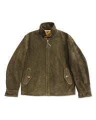 Y'2 Leather Steer Suede Swing Top Jacket - Olive (TB-148) - Standard & Strange