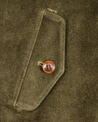 Y'2 Leather Steer Suede Swing Top Jacket - Olive (TB-148) - Standard & Strange