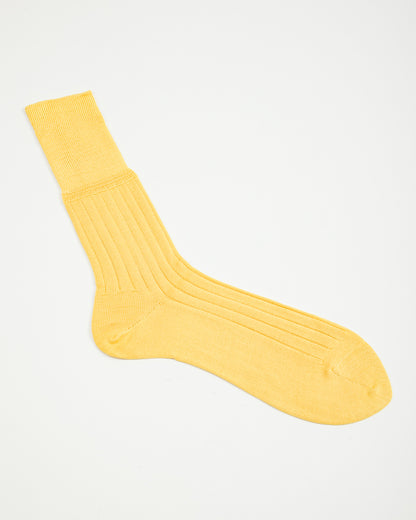 Olde Homesteader & Daughter Silk Rib Socks - Citron - Standard & Strange