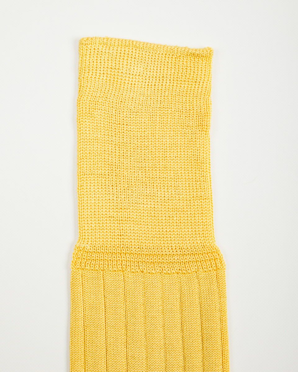 MEIAS ニット　イエロー Olde Homesteader & Daughter Silk Rib Socks - Citron – Standard