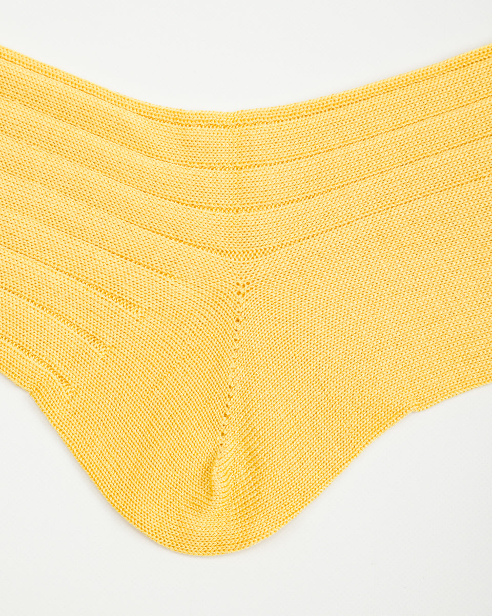 Olde Homesteader & Daughter Silk Rib Socks - Citron – Standard