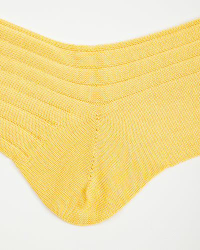 Olde H & Daughter Silk Rib Socks - Citron - Standard & Strange