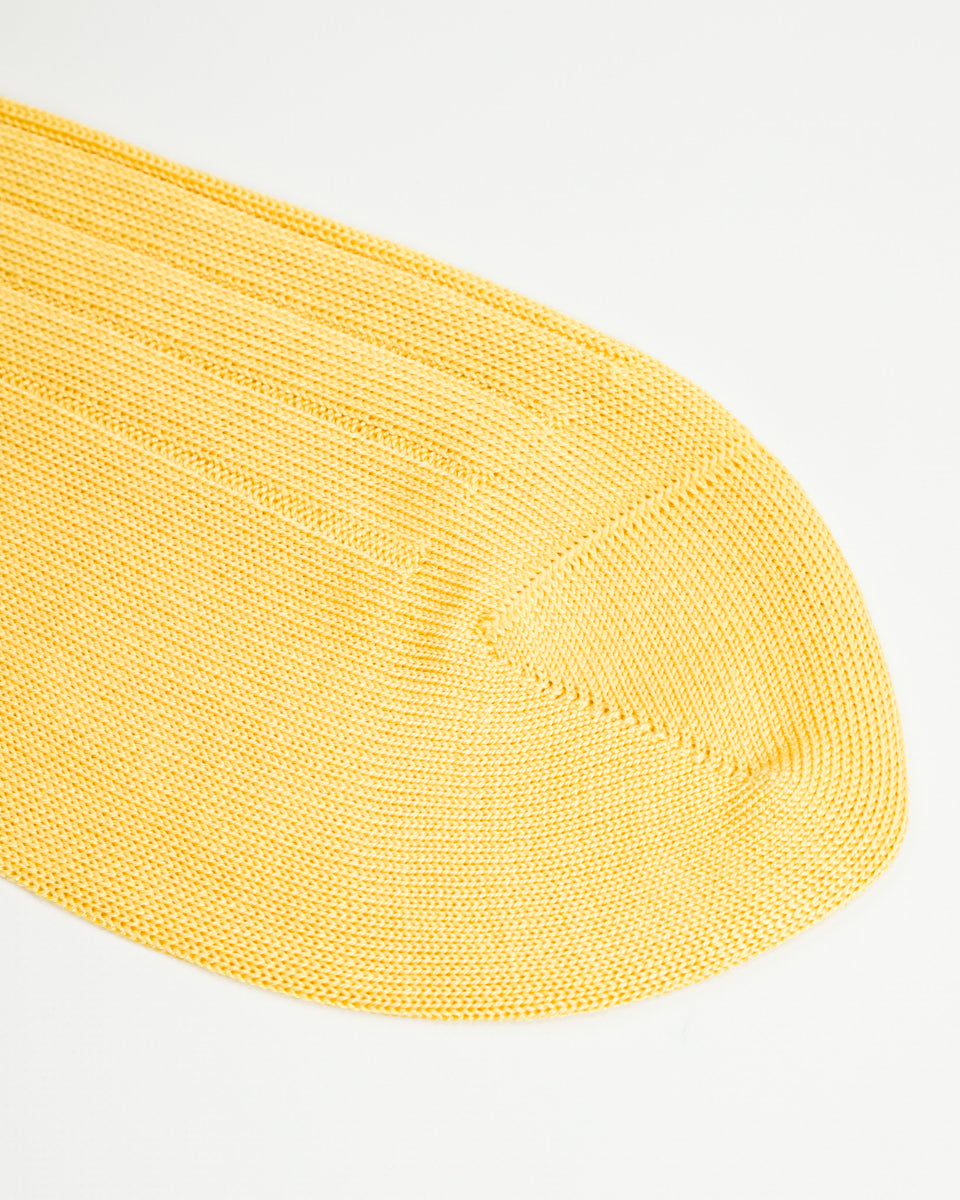 Olde Homesteader & Daughter Silk Rib Socks - Citron - Standard & Strange