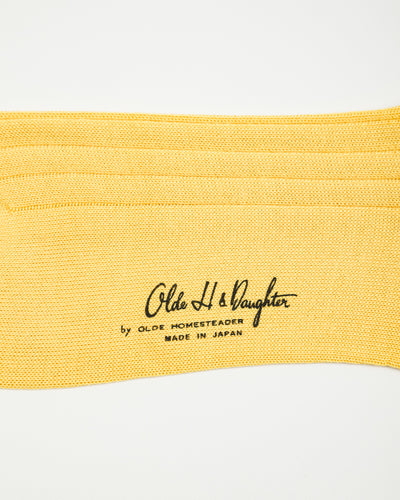 Olde H & Daughter Silk Rib Socks - Citron - Standard & Strange