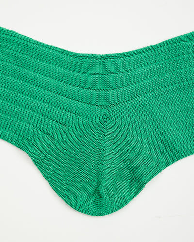 Olde H & Daughter Silk Rib Socks - Teal - Standard & Strange