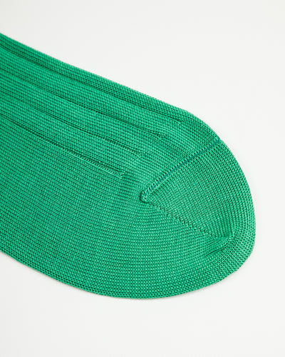 Olde H & Daughter Silk Rib Socks - Teal - Standard & Strange