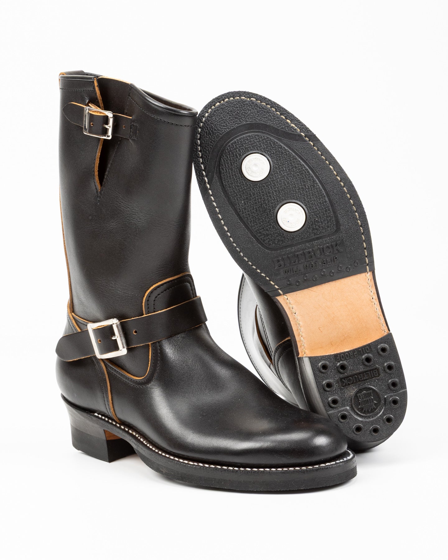 Engineer Boots - Black Heavyweight Kipskin – Standard & Strange