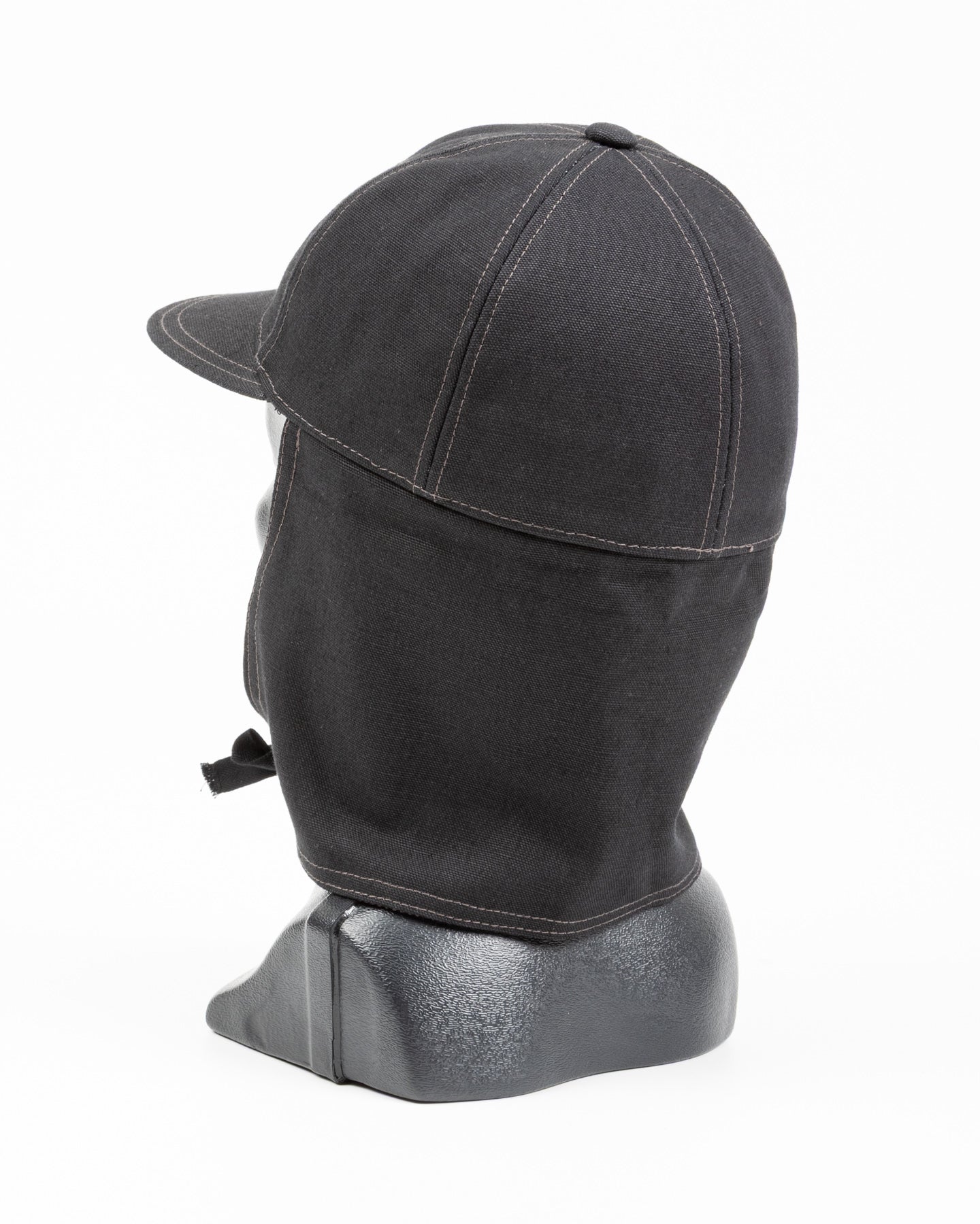 The Real McCoy's Buco Cotton Canvas Windproof Riding Cap - Black - Standard & Strange