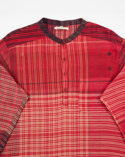 11.11 Check Jamdani Top - Red/Multi - Standard & Strange