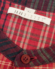 11.11 Check Jamdani Top - Red/Multi - Standard & Strange