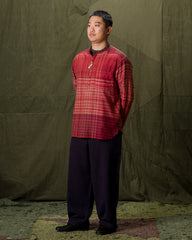 11.11 Check Jamdani Top - Red/Multi - Standard & Strange