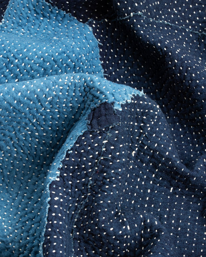11.11 Indigo Kantha Quilt - Queen - Standard & Strange