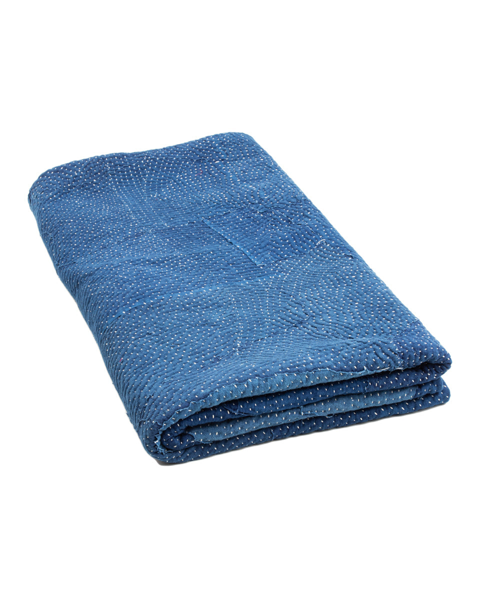 Indigo outlet kantha quilt