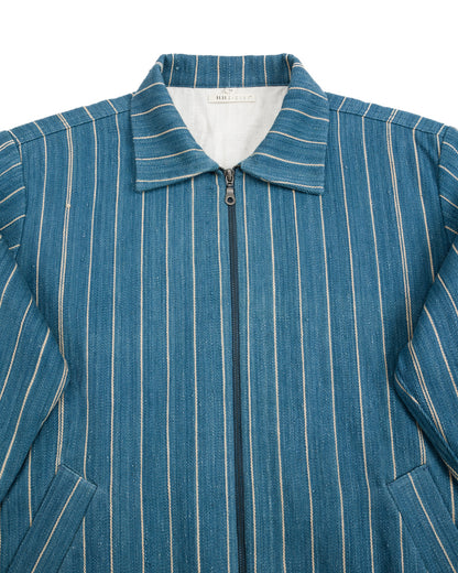 11.11 Nick Bomber - Yarn Dyed Stripe Turquoise Denim - Standard & Strange