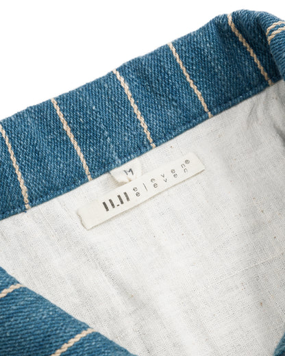 11.11 Nick Bomber - Yarn Dyed Stripe Turquoise Denim - Standard & Strange