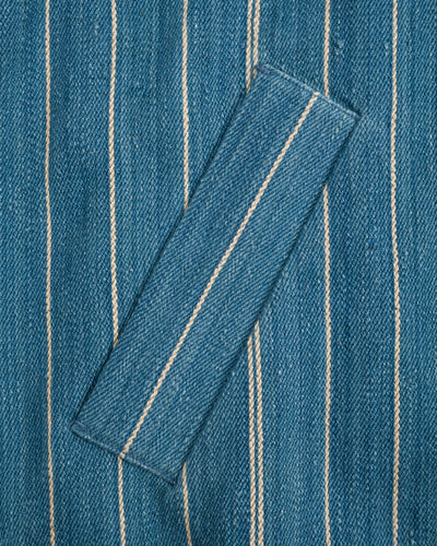 11.11 Nick Bomber - Yarn Dyed Stripe Turquoise Denim - Standard & Strange