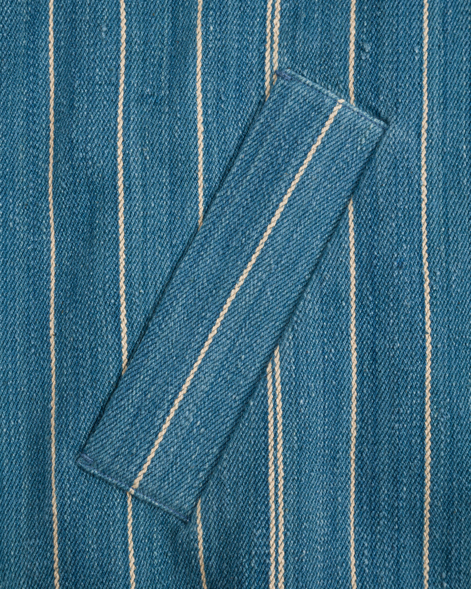 11.11 Nick Bomber - Yarn Dyed Stripe Turquoise Denim - Standard & Strange