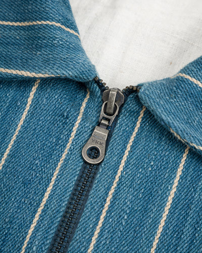 11.11 Nick Bomber - Yarn Dyed Stripe Turquoise Denim - Standard & Strange