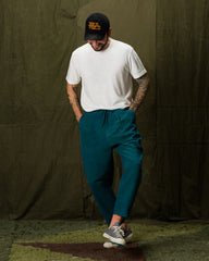 11.11 Tailored Pant - Turquoise Cotton - Standard & Strange