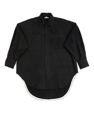 11.11 V Boy Shirt - Black Patchwork - Standard & Strange