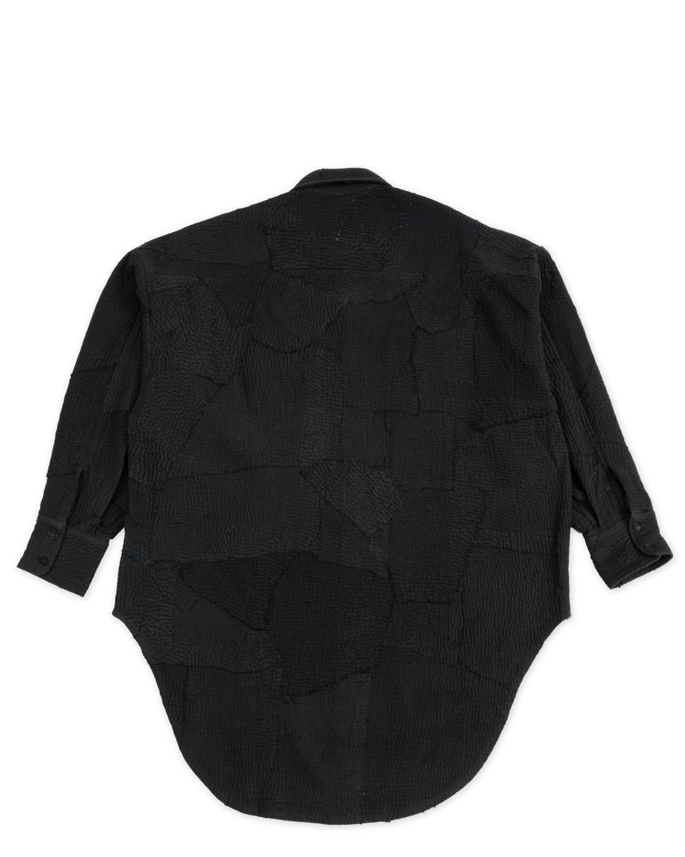 11.11 V Boy Shirt - Black Patchwork - Standard & Strange