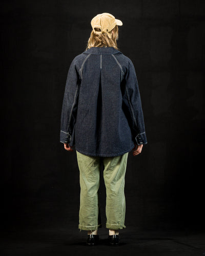 12oz Denim Large Pointed Collar BELL Coverall - IDG