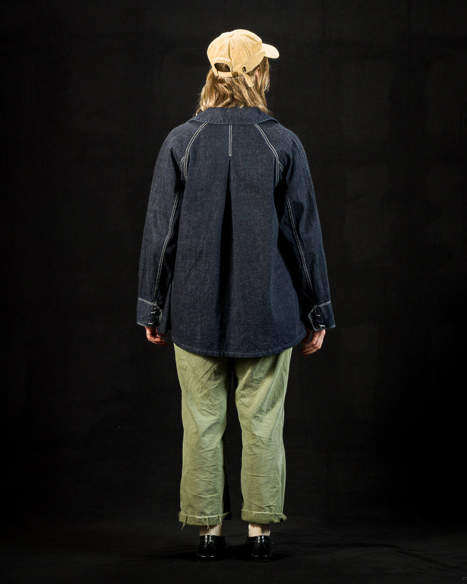 12oz Denim Large Pointed Collar BELL Coverall - IDG