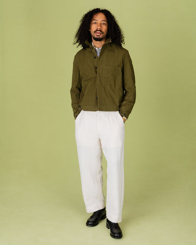 Hansen Bobby Wide Pleated Trousers - Off White Gauze - Standard & Strange