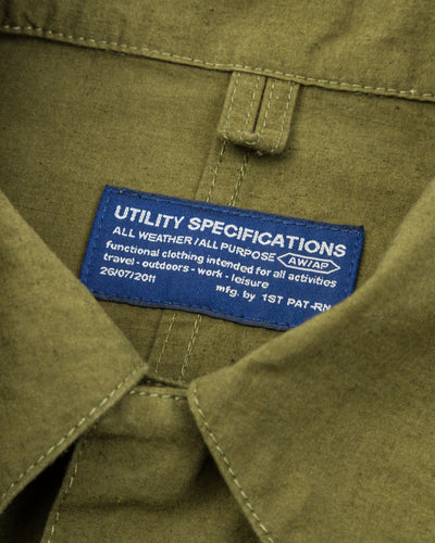 1st PAT-RN Camden Jacket - Olive Slub - Standard & Strange