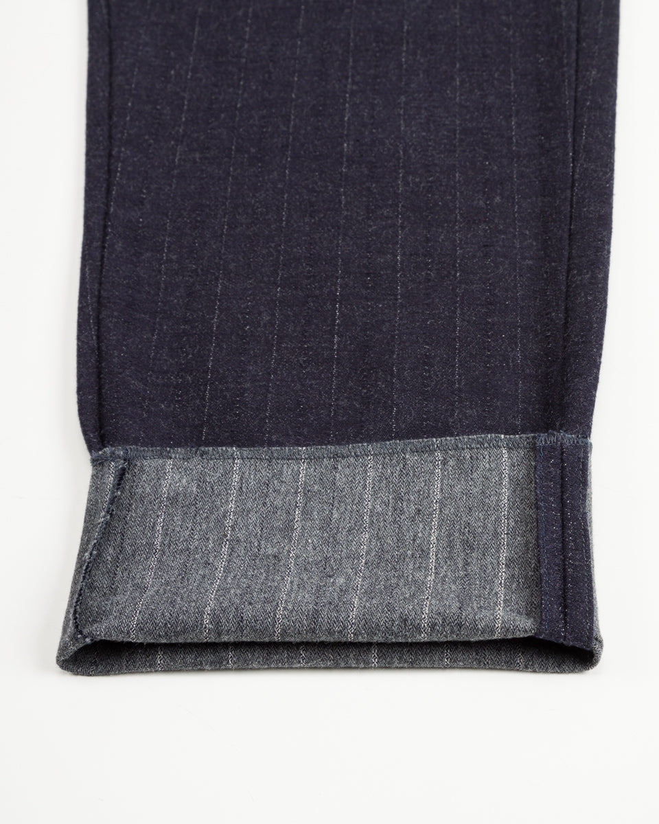 1st PAT-RN Logan Trousers - Navy/Grey Pinstripes - Standard & Strange