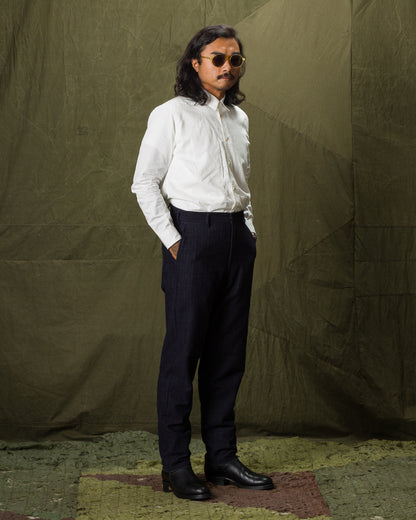 1st PAT-RN Logan Trousers - Navy/Grey Pinstripes - Standard & Strange