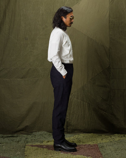 1st PAT-RN Logan Trousers - Navy/Grey Pinstripes - Standard & Strange