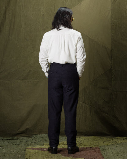 1st PAT-RN Logan Trousers - Navy/Grey Pinstripes - Standard & Strange