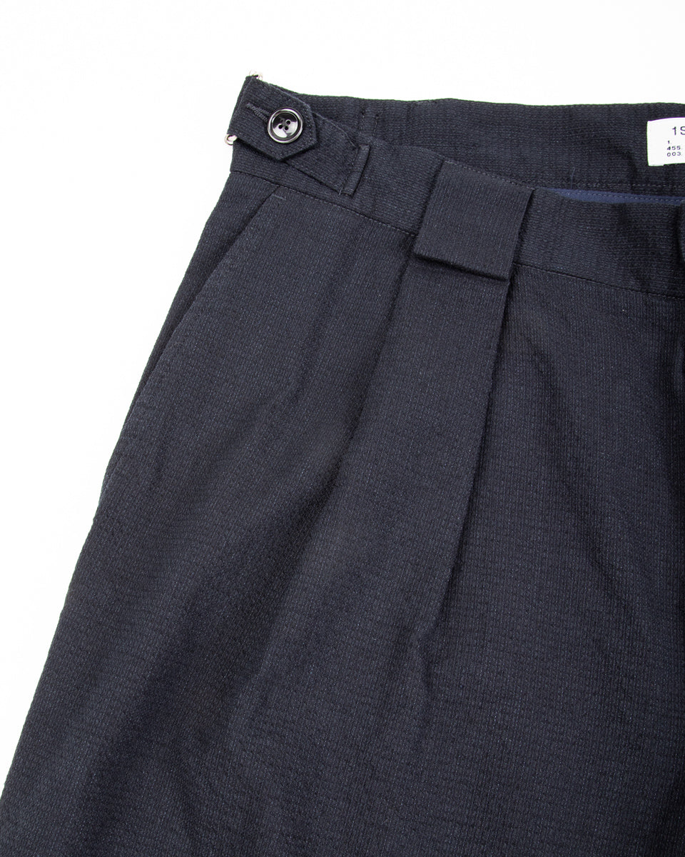1st PAT-RN Georg Trousers - Dark Blue Pinpoint Cotton/Linen - Standard & Strange