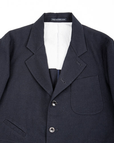 1st PAT-RN Horloger Blazer - Dark Blue Pinpoint Cotton/Linen - Standard & Strange