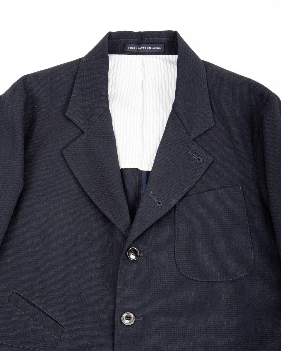 1st PAT-RN Horloger Blazer - Dark Blue Pinpoint Cotton/Linen - Standard & Strange