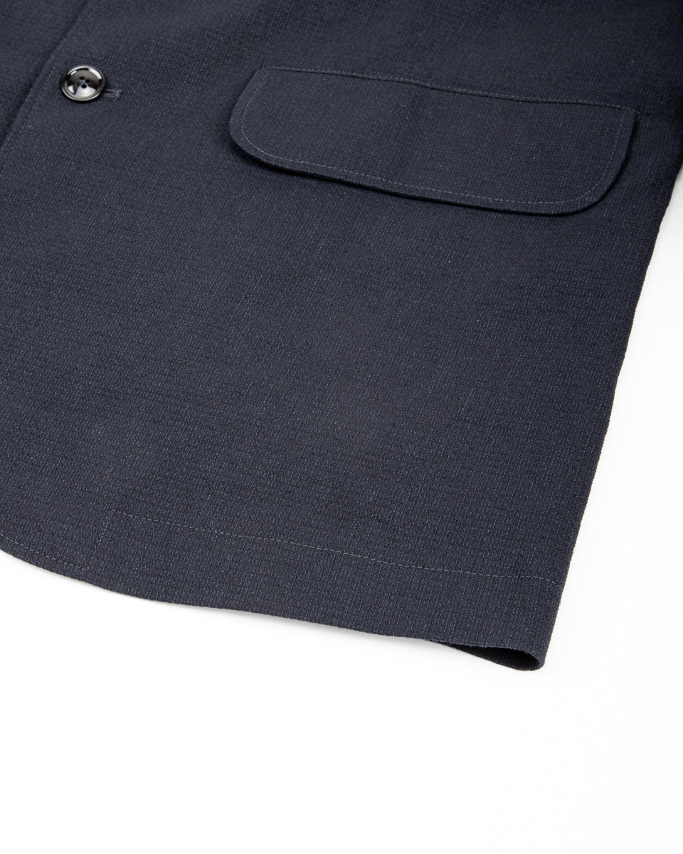 1st PAT-RN Horloger Blazer - Dark Blue Pinpoint Cotton/Linen - Standard & Strange