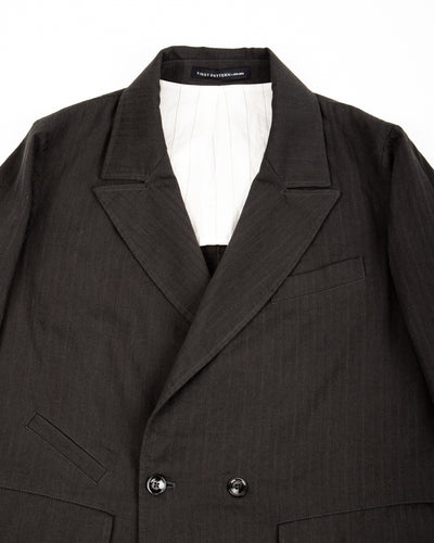 1st PAT-RN Theorem Jacket - Steel Grey Cotton/Linen Herringbone - Standard & Strange