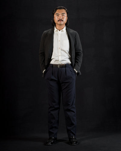 1st PAT-RN Theorem Jacket - Steel Grey Cotton/Linen Herringbone - Standard & Strange