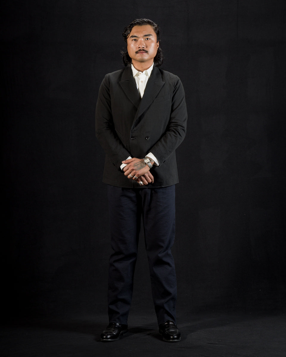 1st PAT-RN Theorem Jacket - Steel Grey Cotton/Linen Herringbone - Standard & Strange