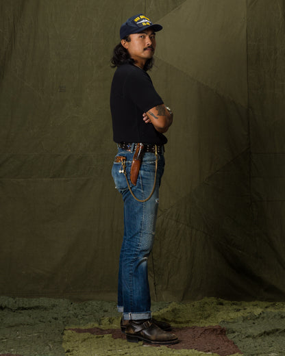 The Real McCoy's Waffle Thermal Shirt S/S - Black - Standard & Strange