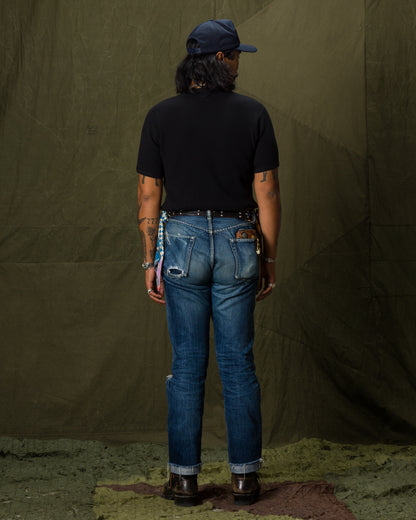 The Real McCoy's Waffle Thermal Shirt S/S - Black - Standard & Strange