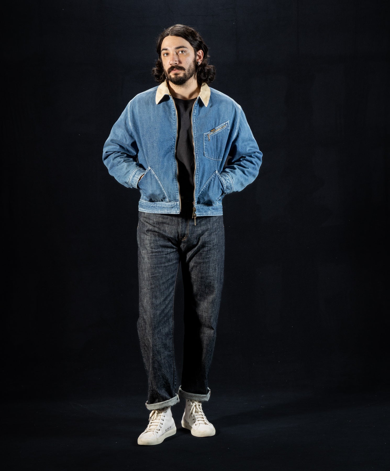 11.5oz Denim BONE Lining Reversible ZIP-UP Work JKT - PRO