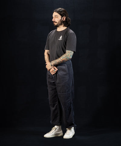 Black Sign Ripple Cord Filed Trousers - Deep Sea Navy - Standard & Strange