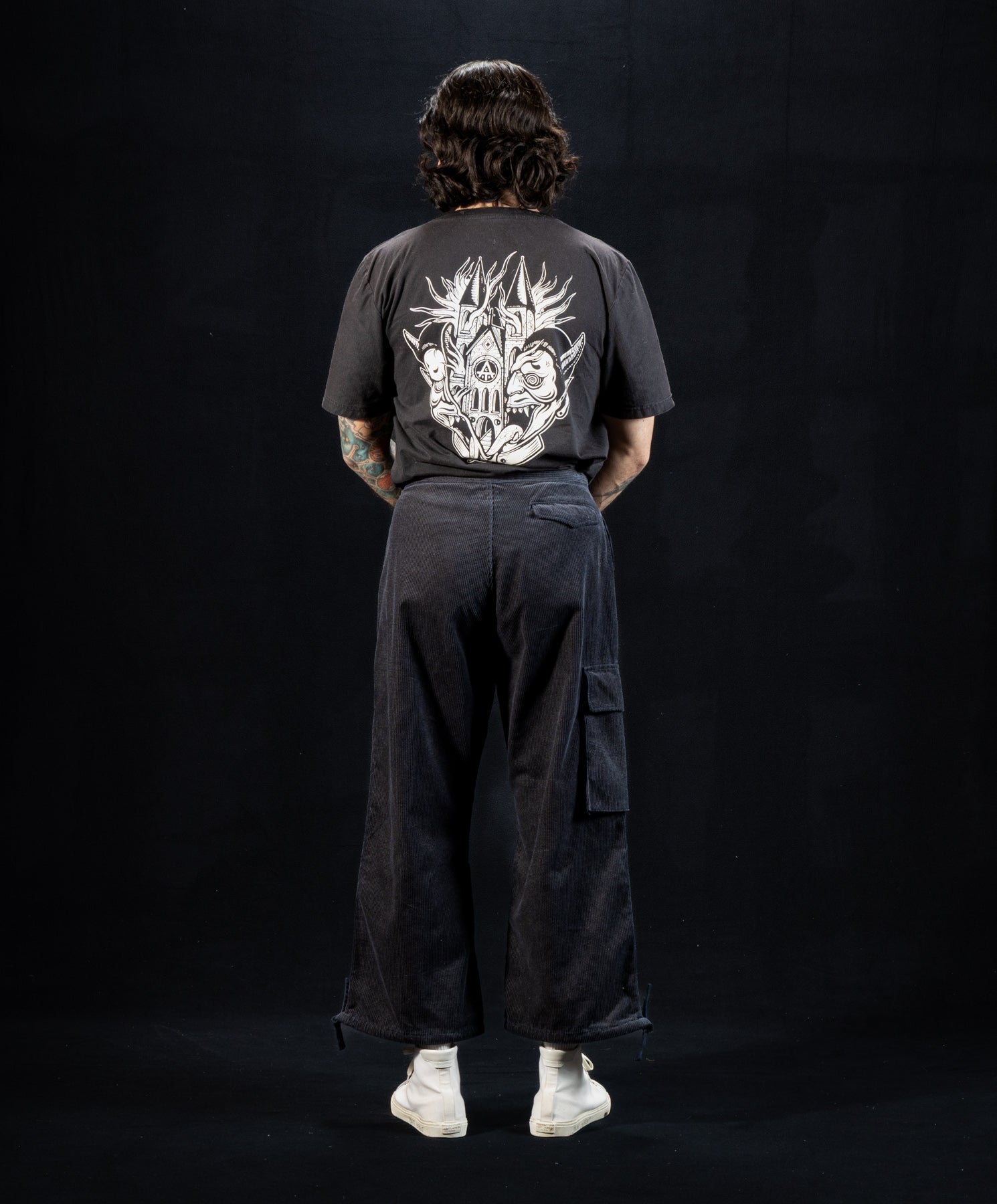 Black Sign Ripple Cord Filed Trousers - Deep Sea Navy - Standard & Strange